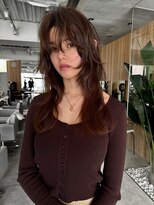 ミンクス 原宿店(MINX)&nbsp;ミルクブラウン ダークパープル レイヤーカット 大人ヘア 原宿
