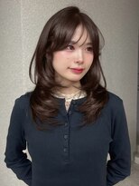 ボタン ハカタ(VOTAN hakata)&nbsp;【manami】ミディアムレイヤー／ワンカール／流れる顔周り