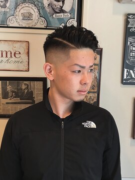 グルーマーズトウキョウ(GROOMER/S TOKYO) サイドパートフェード 【 バーバー パートライン スキン 】