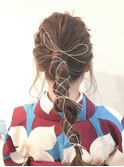 ポニーテイルの和風個性派スタイル