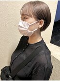 *滝田マッシュショートカットケアブリーチミルクティーベージュ