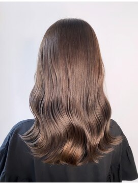 ピークスヘア(peaks hair) Wカラー/シアーグレージュ/ミルクティーカラー/艶カラー