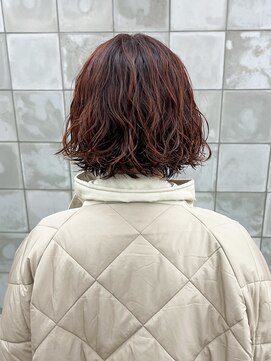 トゥコ(tuco) オレンジボブ　パーマ　スパイラルパーマ　くるくる