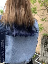 リー 甲子園(Lee) 裾カラー × アオ