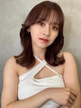 グロー 大宮(GLROW) 大人ガーリー/前髪/顔周りレイヤー×ブリーチなし韓国ヘア[大宮]