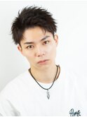 刈り上げアップバング パーマ