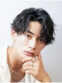 メンズ波巻きスパイラルパーマプードルパーママッシュ韓国ヘア