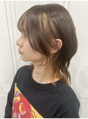 インナーカラー/ウルフカット/アースカラー/ケアブリーチ