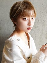 ラフィスヘアー シーマ 静岡店(La fith hair cima)&nbsp;【La fith】丸みショート×ハイトーンベージュ