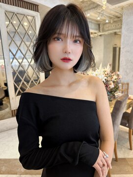 ロンドアリシア 金山(Lond Alexia) レイヤーカット　髪質改善　ブリーチなしダブルカラー　韓国風