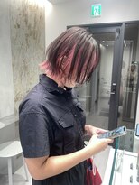 ソル 栄矢場町(SOL)&nbsp;インナーカラー/インナーピンク/ショートウルフ/名古屋美容院