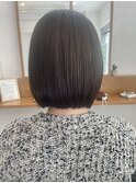 【ボブ】【切りっぱなし】前下がりボブ