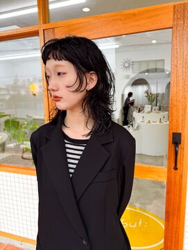 デビュー 沖縄泡瀬店(Debut) 黒髪/ボブルフ/ネビージュ/小顔/ワンレン/○○/髪質改善/前髪