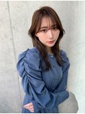 シースルー☆くびれレイヤー　ミディアムヘア