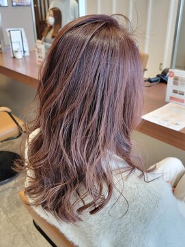 エイクス ヘア デザイン×美髪クリニック 千葉(AQs hair design) くびれヘア/アプリコットオレンジ/夏/髪質改善[千葉駅]