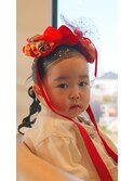 三歳　七五三タイトヘア