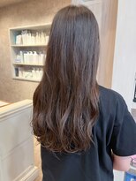 キャアリー(Caary)&nbsp;福山人気ゆる巻きデジタルパーマ透明感アッシュブラウンロング