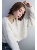 酸性ストレートミディアムボブ髪質改善30代/40代