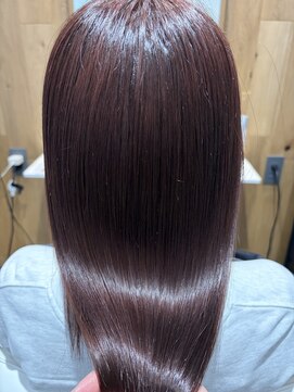 ベルベットヘア 千早店(Velvet hair) プレミアム髪質改善カラー×ピンクブラウン【能都佳代子】