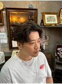 MEN’S HAIR/サーフカール/刈り上げセンターパート/印西