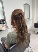 ハーフアップ×お呼ばれヘアセット