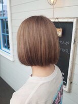 アズグロウヘアー(AS GROW HAIR) 【大人かわいい】ベージュコンパクトボブハイライトカラー