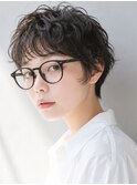 原宿マッシュショートニュアンスパーマベリーショートパーマ女子