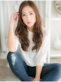 外国人風カーキベージュ小顔かきあげバングc5越谷20代30代40代