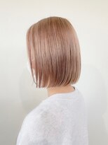 ヒビヲ(HIBIO)&nbsp;ダブルカラーピンクベージュピンクカラーケアブリーチミニボブ