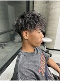 ホワイトメッシュツイストスパイラルパーマ