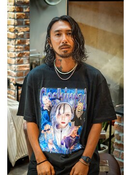 プロショップウェーブ(PRO SHOP WAVE) アッシュブラック/メンズ/ハイライト/マッシュパーマ/ウルフ