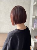 ボブ/ロブ/切りっぱなし/オレンジ/暖色/髪質改善/資生堂