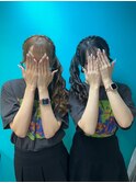 編み込みカチューシャサイドポニー