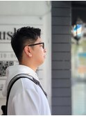 メンズ 簡単スタイリング 爽やか 2ブロック ショート スタイル