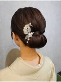 和装ヘアアレンジ 結婚式/シニヨン/浴衣/着物/着付け#1