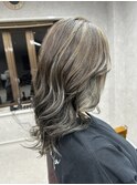 外国人風ハイライト×コントラストグレージュ/赤味なしの透明感