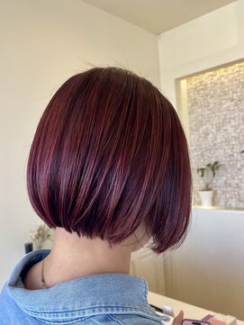 ヘアメイク アリエス 富谷店(HAIR MAKE aries) 【aries富谷店】ピンクブラウン×前下がりボブ