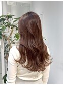 ロングレイヤー/ブラウン/メルティカラー/髪質改善/かきあげ前髪