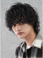 レタッチ バイ フィフス 天神大名(RETOUCH by fifth)&nbsp;福岡天神ゆるめシャドウパーマメンズマッシュウルフカット緩め