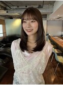 【あきら】ミディアムレイヤーカット顔まわりレイヤー韓国ヘア