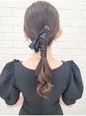編みおろし/お呼ばれヘア/アップスタイル/ヘアセット/ヘアメイク