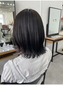 ミディアムカット　くびれ巻き