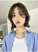 韓国風レイヤーボブ似合わせ顔周りカット顔まわりレイヤーカット