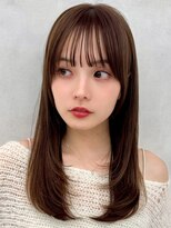 エジョン 八幡山店(Aejon)&nbsp;八幡山レイヤーカット韓国ダブルカラー顔周り前髪カットボブ