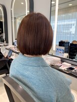 メゾンブラン 川西阪急店(Maison Blanc)&nbsp;大人ピンクベージュボブ　艶と収まり◎