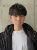 前下がり束感マッシュ
