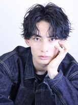 フレイバ 吉祥寺(FLAVA)&nbsp;シャドウパーマ センターパート メンズパーマ 大人ヘア