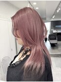 初ブリーチにおすすめ!柔らかピンクベージュ【町田/ダブルカラー