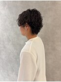 メンズツーブロックメンズパーマ波巻きツイストスパイラル