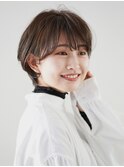 丸みショート・ボブ/丸顔/前髪あり/絶壁解消/40代/30代/長め